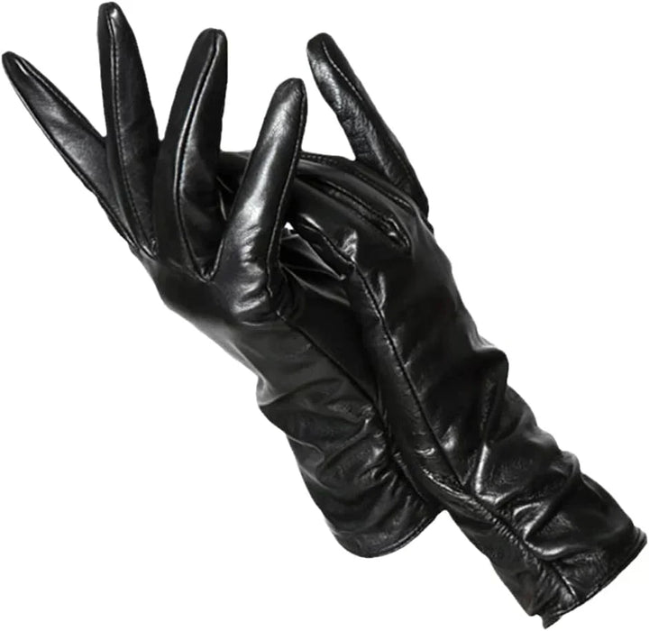 Premium Sheepskin Leather Women's Winter Gloves with Wool Lining