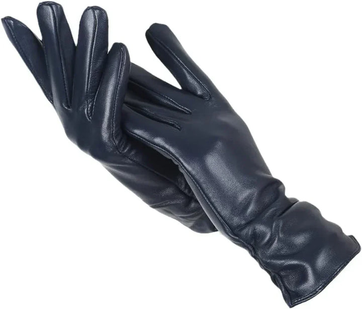 Premium Sheepskin Leather Women's Winter Gloves with Wool Lining