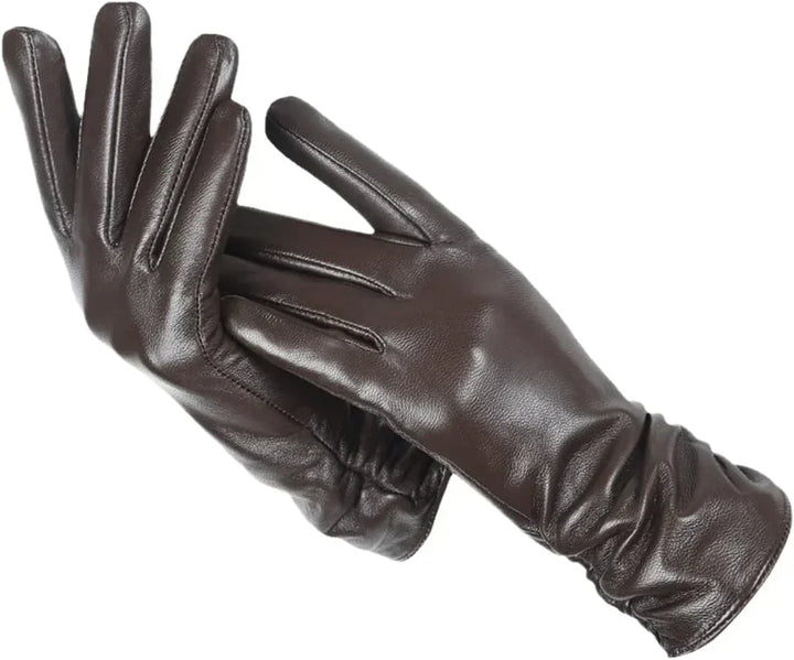 Premium Sheepskin Leather Women's Winter Gloves with Wool Lining