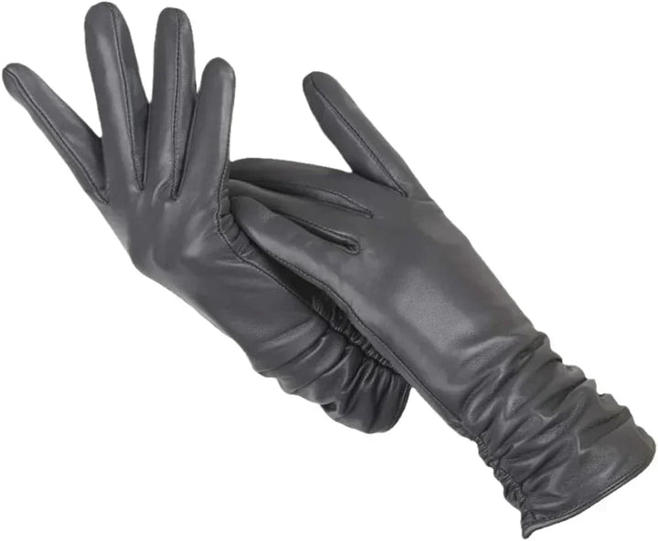 Premium Sheepskin Leather Women's Winter Gloves with Wool Lining