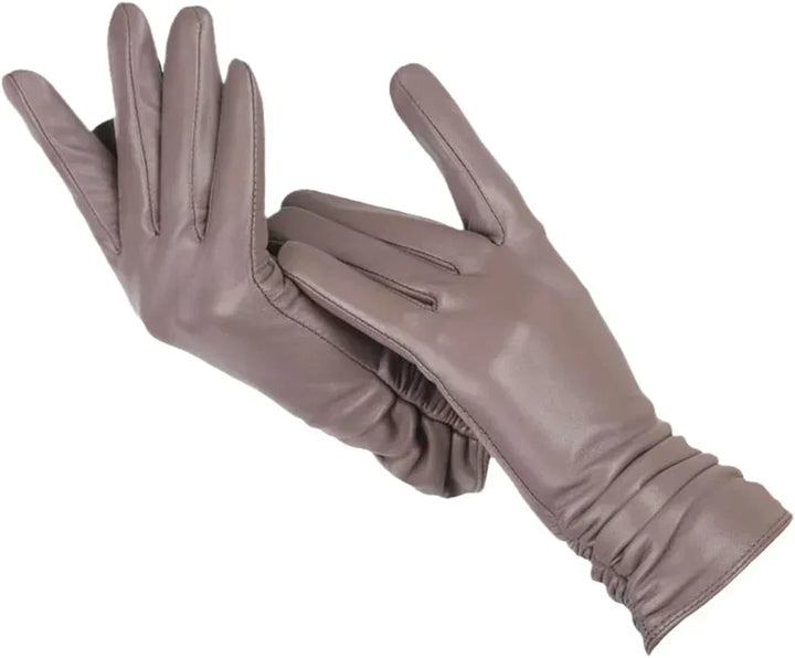 Premium Sheepskin Leather Women's Winter Gloves with Wool Lining