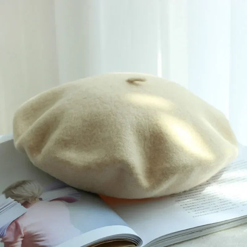 Premium Wool Beret - Classic Winter Hat in 12 Colors