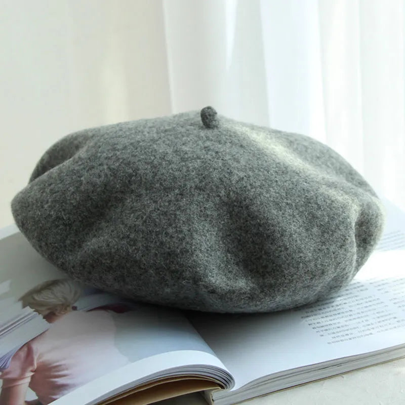 Premium Wool Beret - Classic Winter Hat in 12 Colors