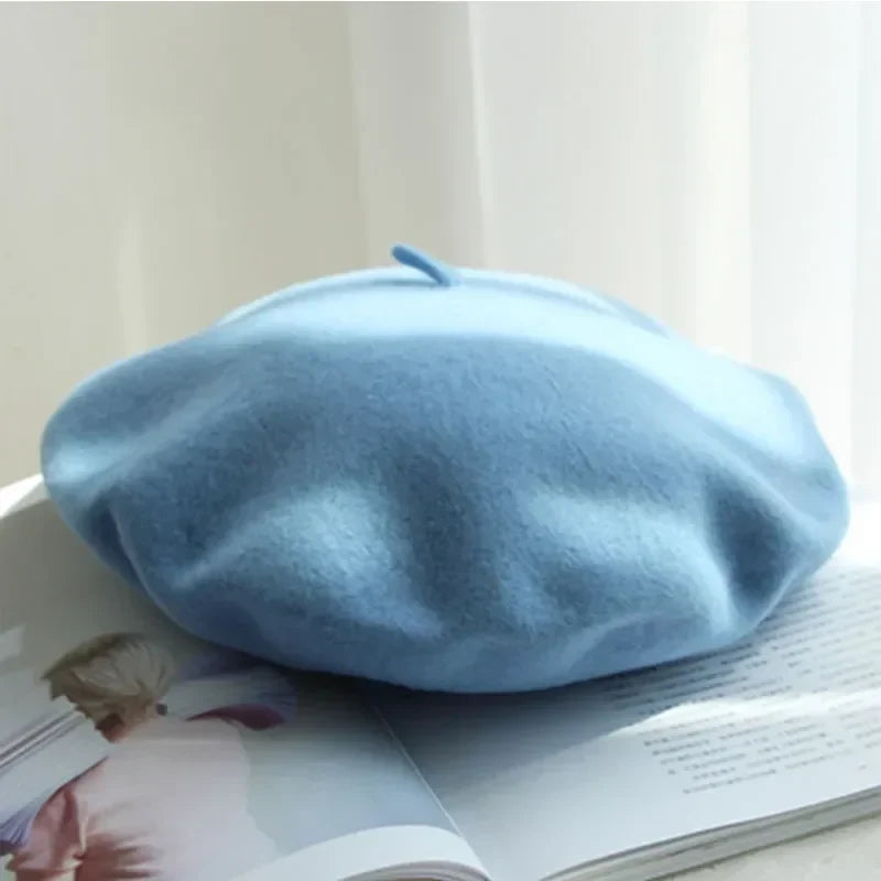 Premium Wool Beret - Classic Winter Hat in 12 Colors
