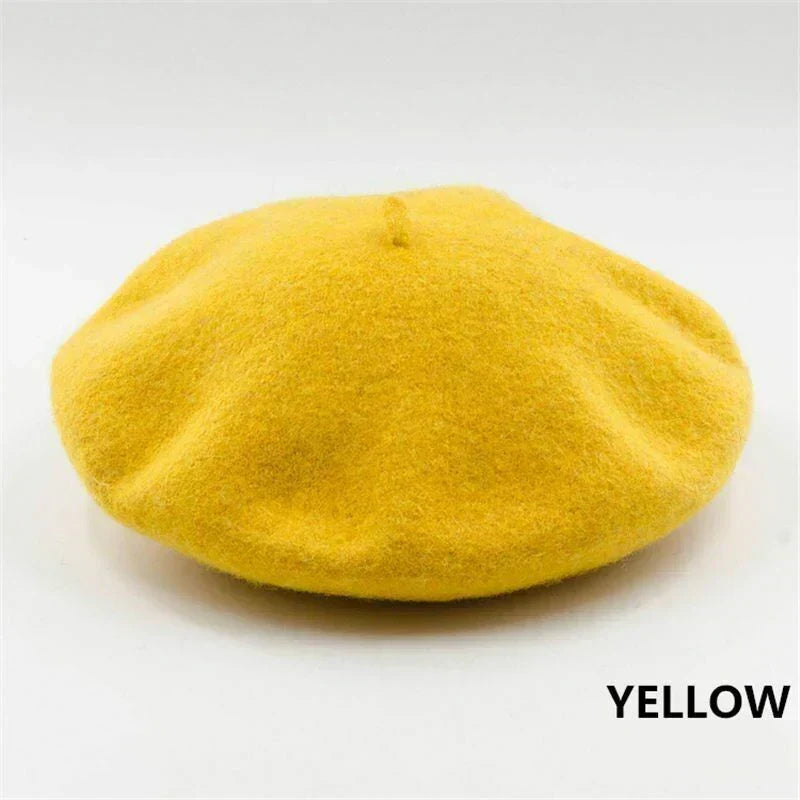 Premium Wool Beret - Classic Winter Hat in 12 Colors