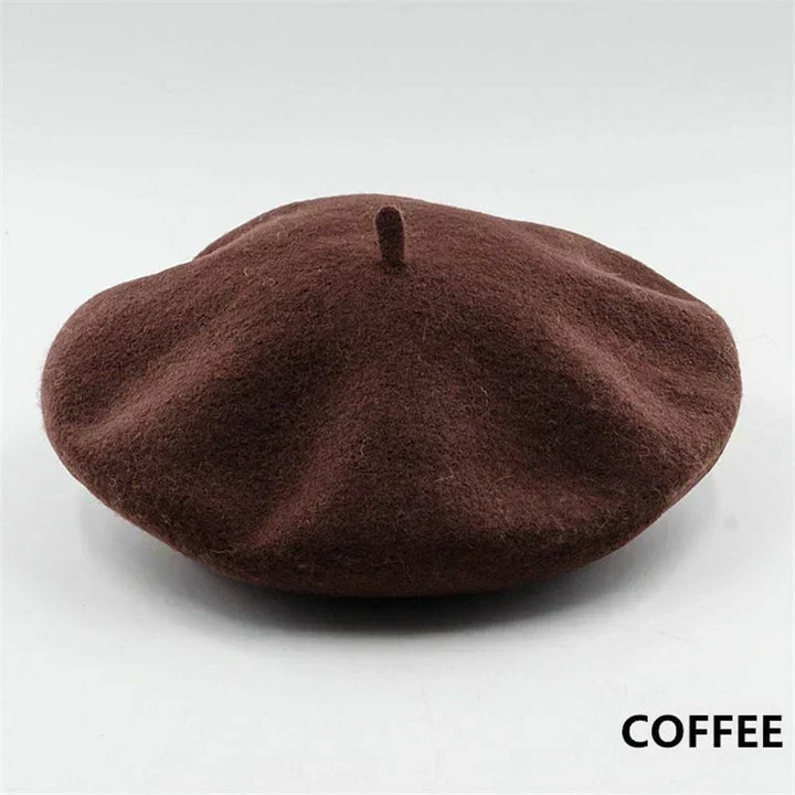 Premium Wool Beret - Classic Winter Hat in 12 Colors