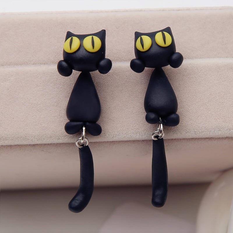 Feline Paw Print Stud Earrings - Cute Cat Lover Jewelry