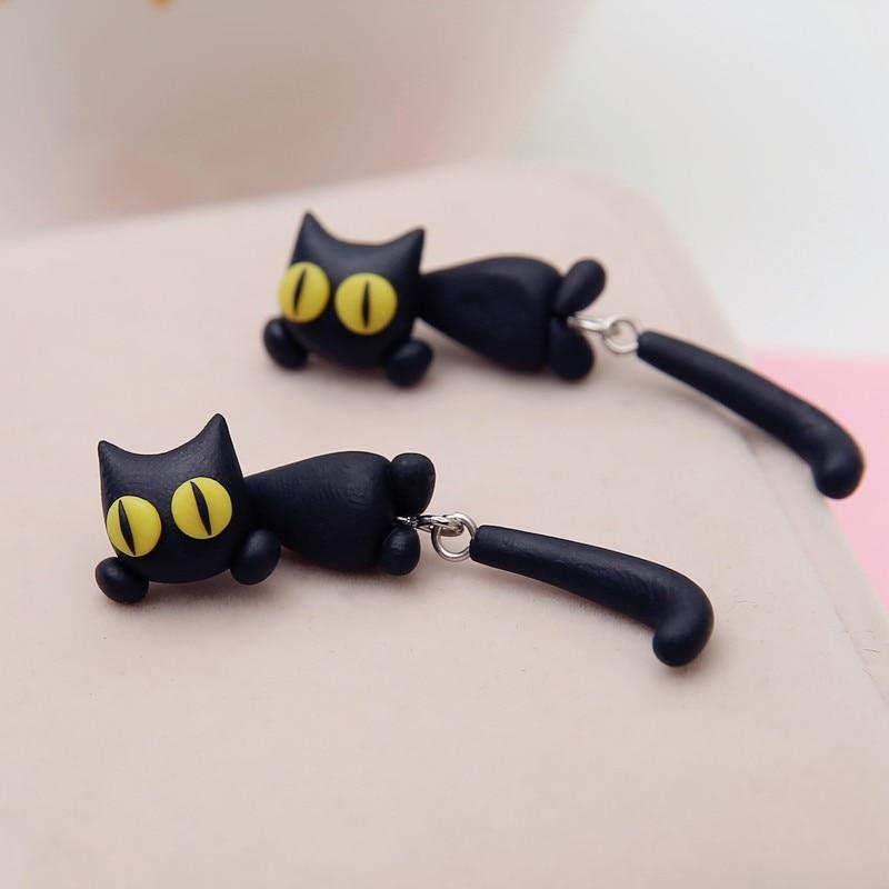 Feline Paw Print Stud Earrings - Cute Cat Lover Jewelry