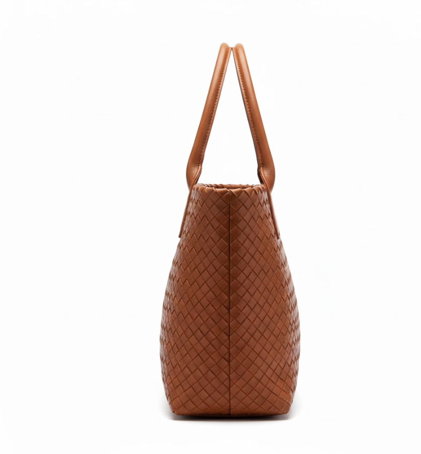 Women’s Woven Tote with Top Handles