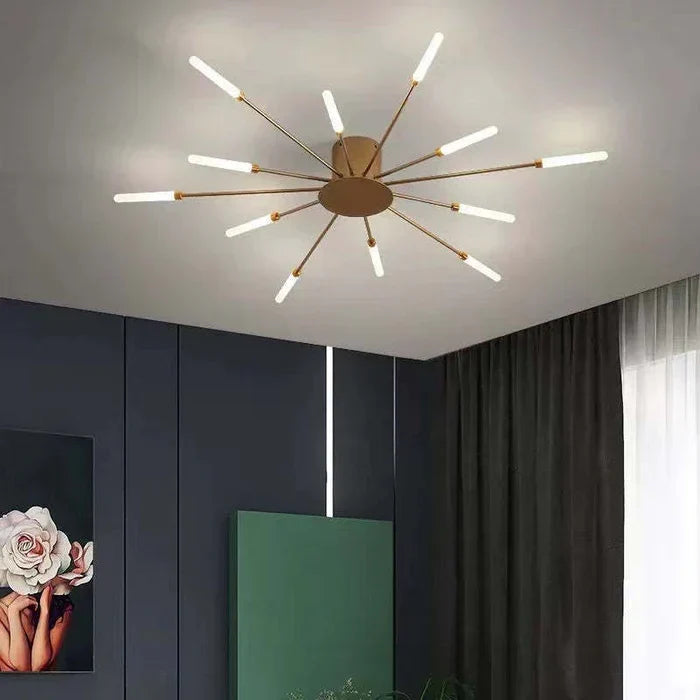 Modern LED Ceiling Lamp - Minimalist Design Inspired by Sun Rays