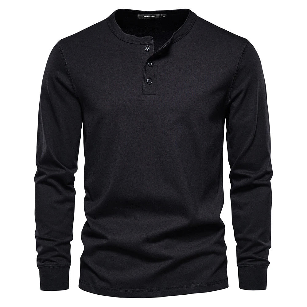 Men's Long Sleeve Shirt with Buttons Casual Comfortable Fit