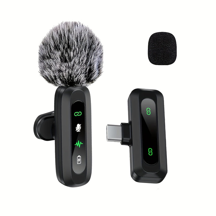 Wireless USB-C Clip Microphone for Smartphones, Tablets & Cameras