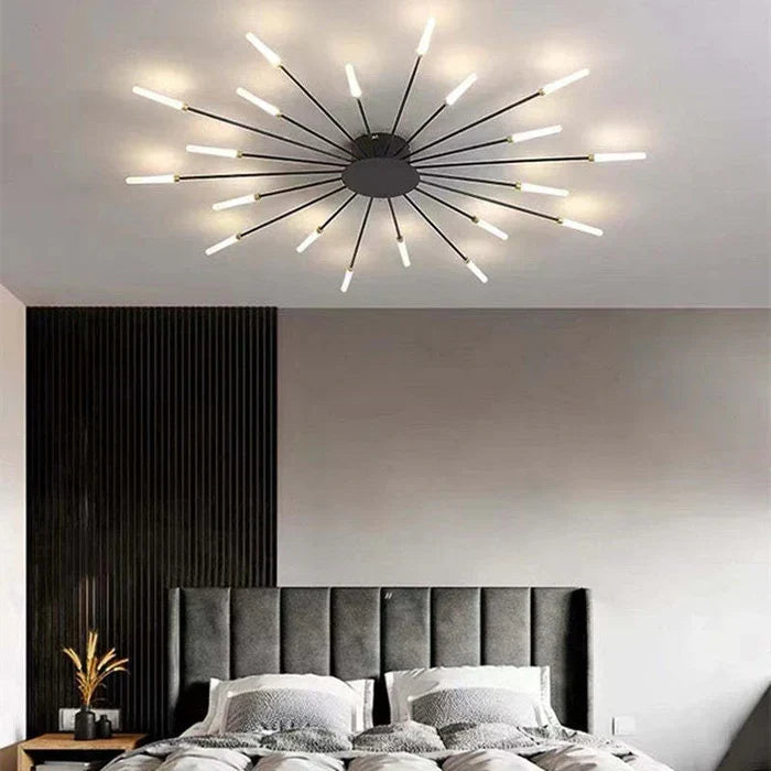 Modern LED Ceiling Lamp - Minimalist Design Inspired by Sun Rays