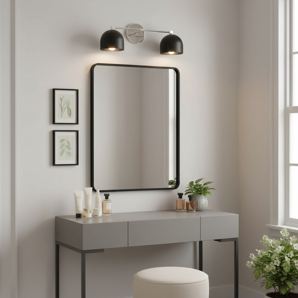 Nordic Metal Deep Ball Vanity Sconce