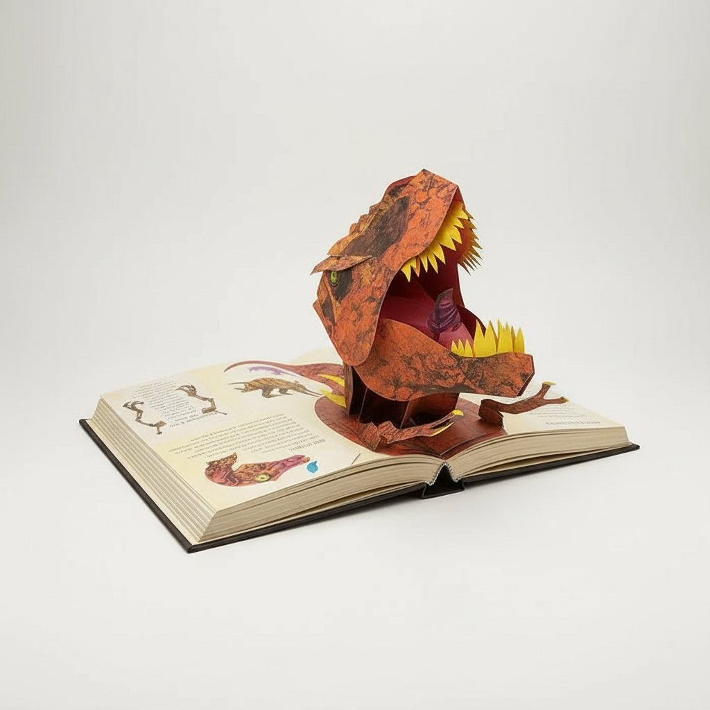 Prehistoric Explorer 3D Pop-Up Book - Interactive Dinosaur Adventure for Kids