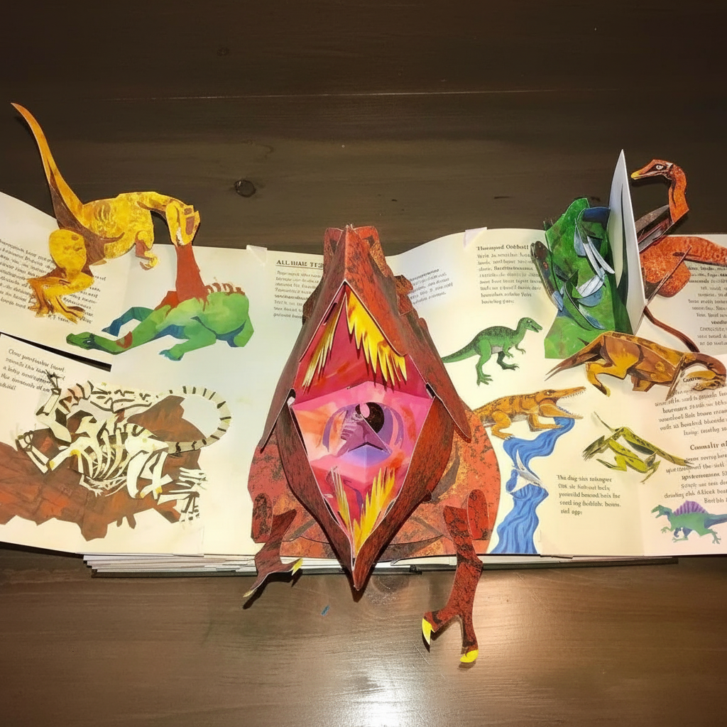 Prehistoric Explorer 3D Pop-Up Book - Interactive Dinosaur Adventure for Kids