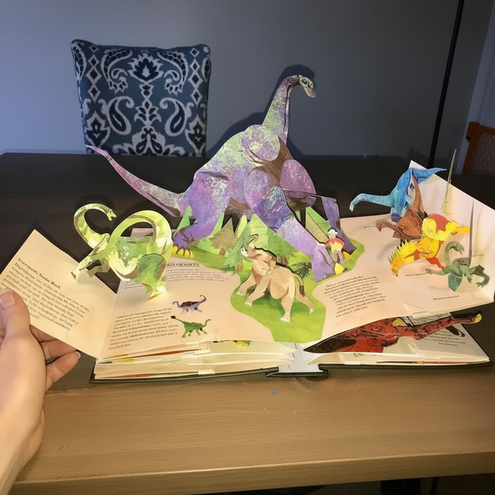 Prehistoric Explorer 3D Pop-Up Book - Interactive Dinosaur Adventure for Kids