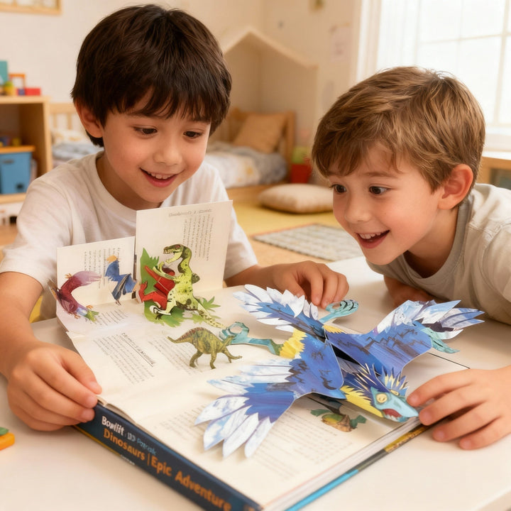 Prehistoric Explorer 3D Pop-Up Book - Interactive Dinosaur Adventure for Kids