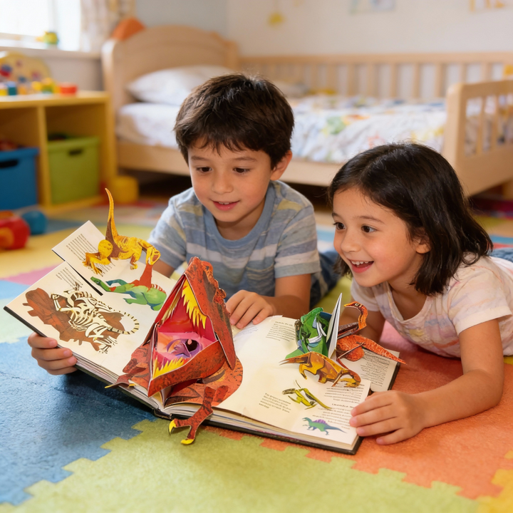 Prehistoric Explorer 3D Pop-Up Book - Interactive Dinosaur Adventure for Kids