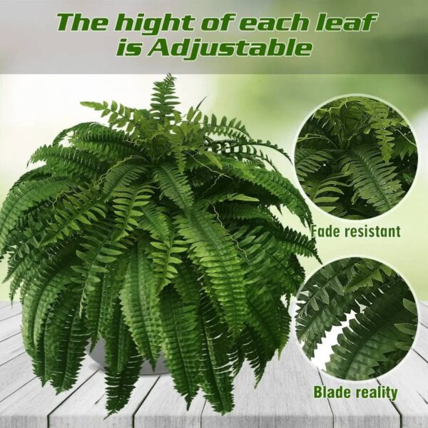 UV-Resistant Cascading Artificial Fern for Indoor and Outdoor Display
