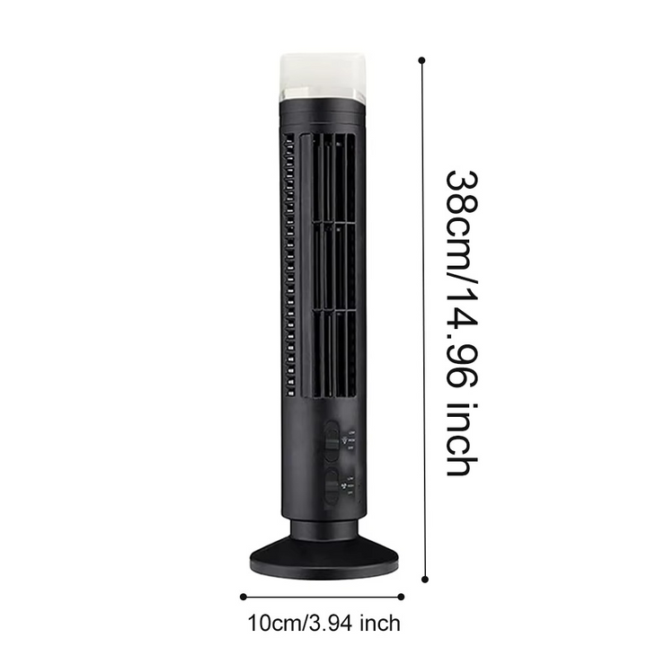 Compact Bladeless Tower Air Circulator | USB Powered Desktop Cooling