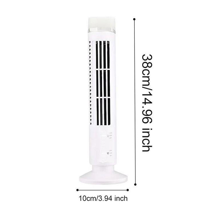 Compact Bladeless Tower Air Circulator | USB Powered Desktop Cooling