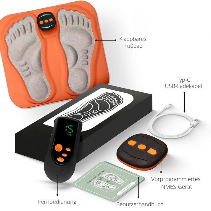 Foot Nerve Stimulation Pad with Remote Control and Copper Wire Technology