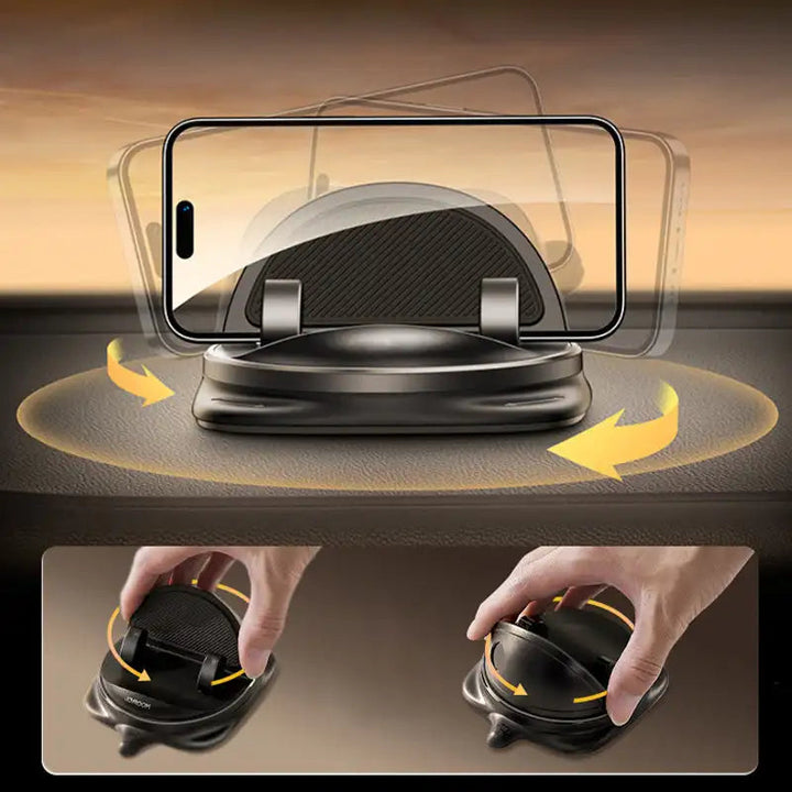 Universal 360 Degree Rotating Car Phone Mount - Dashboard & Air Vent Compatible