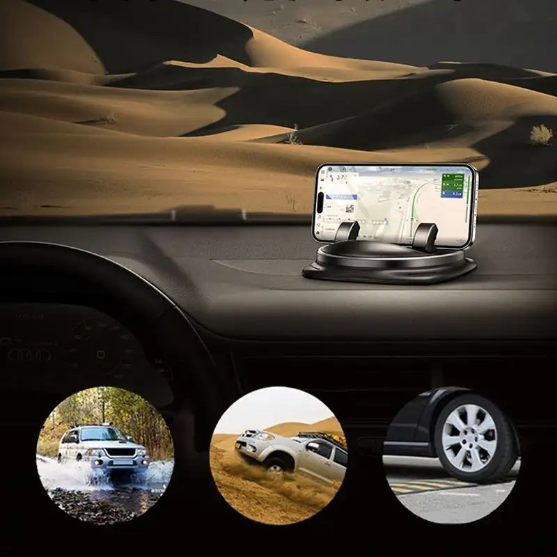 Universal 360 Degree Rotating Car Phone Mount - Dashboard & Air Vent Compatible