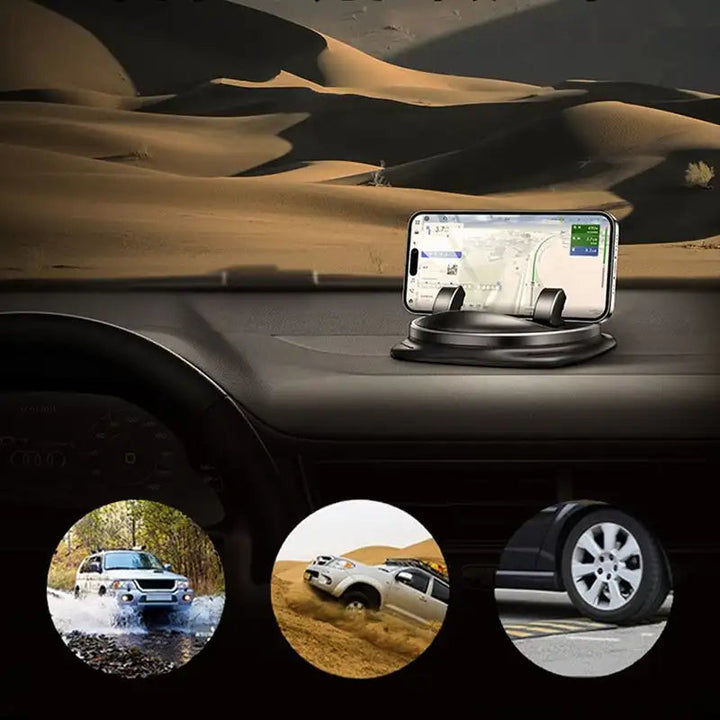 Universal 360 Degree Rotating Car Phone Mount - Dashboard & Air Vent Compatible