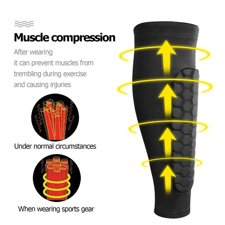 Honeycomb Compression Shin Guard – Premium Protection for Soccer and Sports