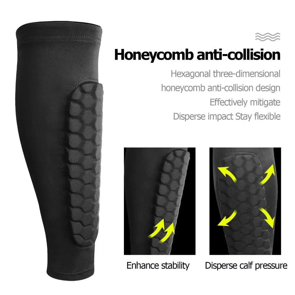 Honeycomb Compression Shin Guard – Premium Protection for Soccer and Sports