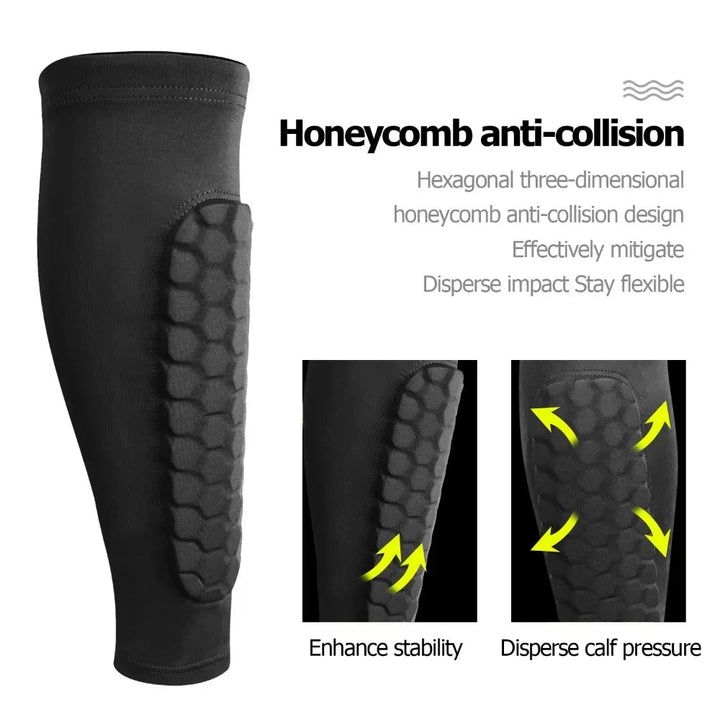 Honeycomb Compression Shin Guard – Premium Protection for Soccer and Sports