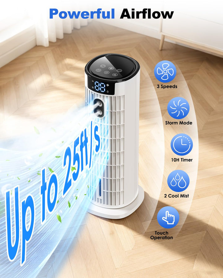 CoolComfort 4-in-1 Evaporative Air Cooler with Remote Control and Timer