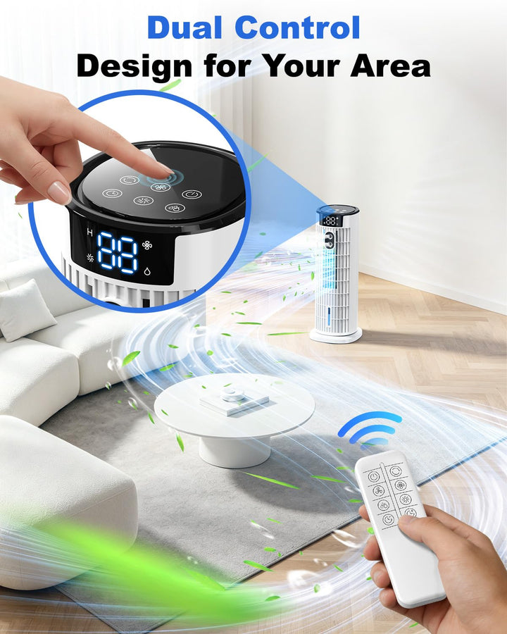 CoolComfort 4-in-1 Evaporative Air Cooler with Remote Control and Timer
