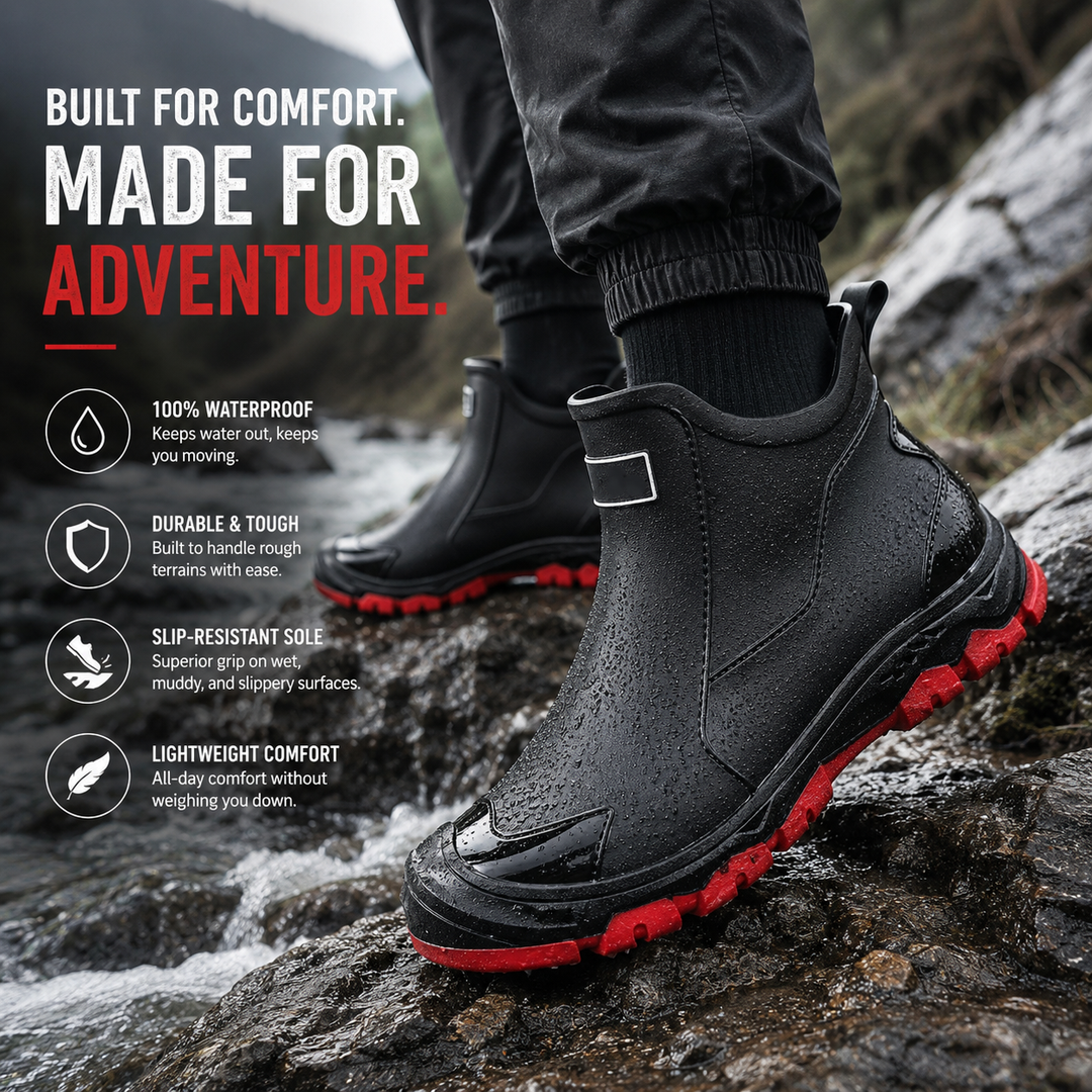 Durable Outdoor Boots Slip-Resistant Sole