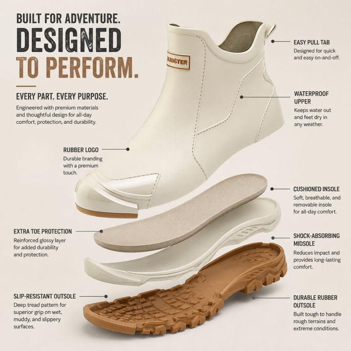 Durable Outdoor Boots Slip-Resistant Sole