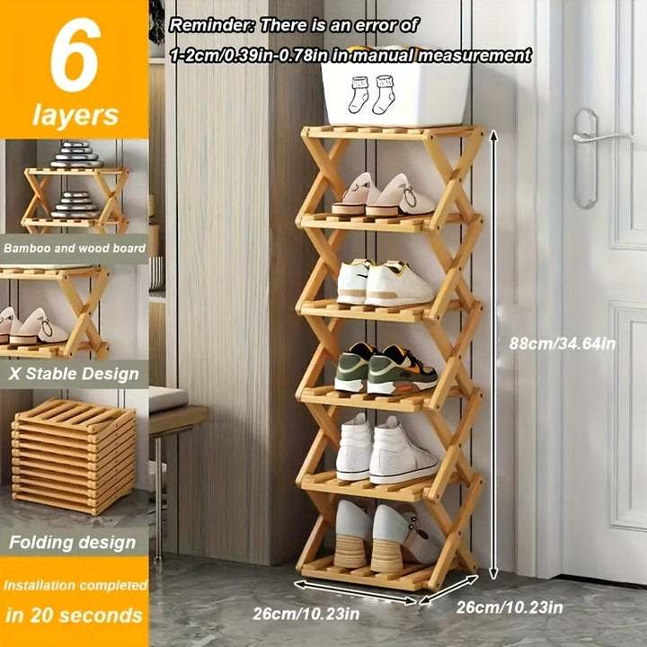 Smart Bamboo Shoe Rack – Compact and Practical for the Entryway