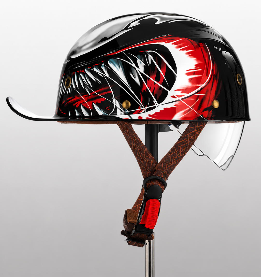 Urban Commuter Half-Shell Motorcycle Helmet with DOT & ECE Certification
