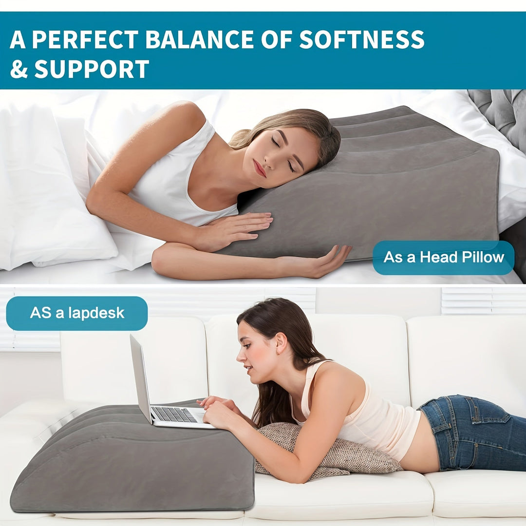 Inflatable Leg Elevation Pillow - For Improved Blood Circulation, Ideal for Sleep