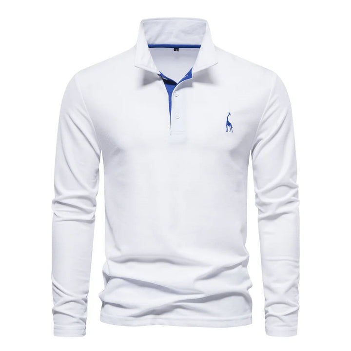 Men's Polo Shirt Button Neck Casual
