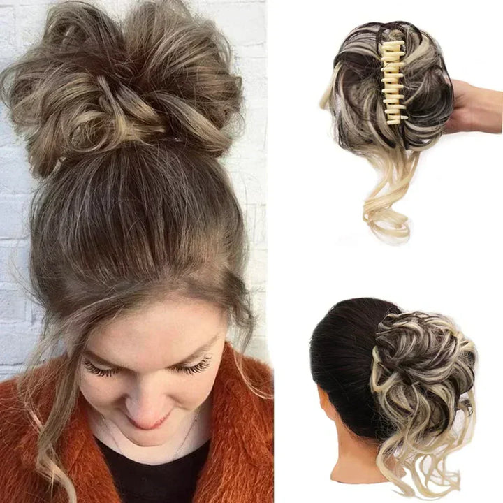 Volumizing Curly Hair Clip-In Bun – Instant Volume and Natural Curls