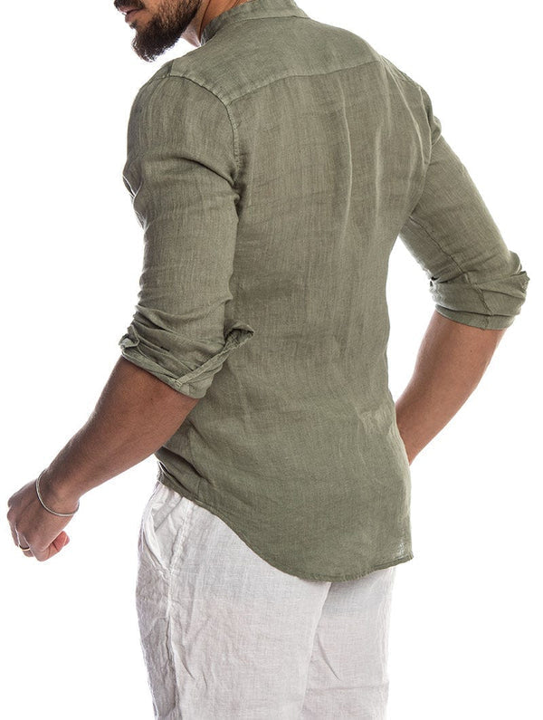 Men's Shirt Regular Fit Button Classic Collar Casual Summer