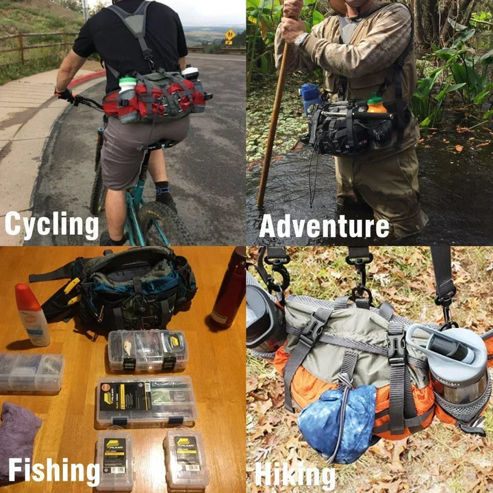 Ultralight Waterproof Outdoor Waist Pack with Bottle Holders