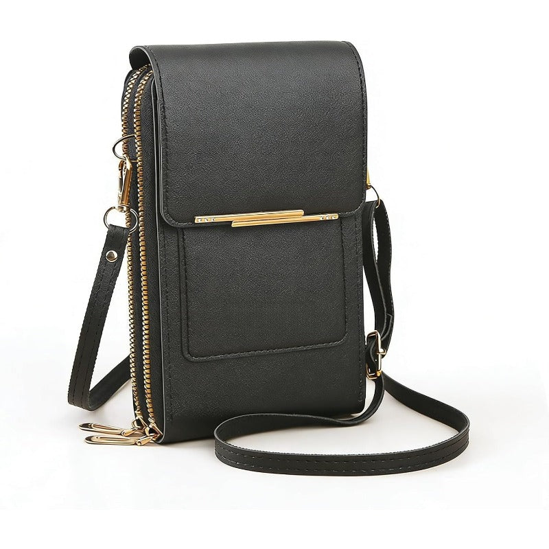 Premium RFID-Blocking Crossbody Phone Wallet with Waterproof Pocket for Phones Up to 6.7"