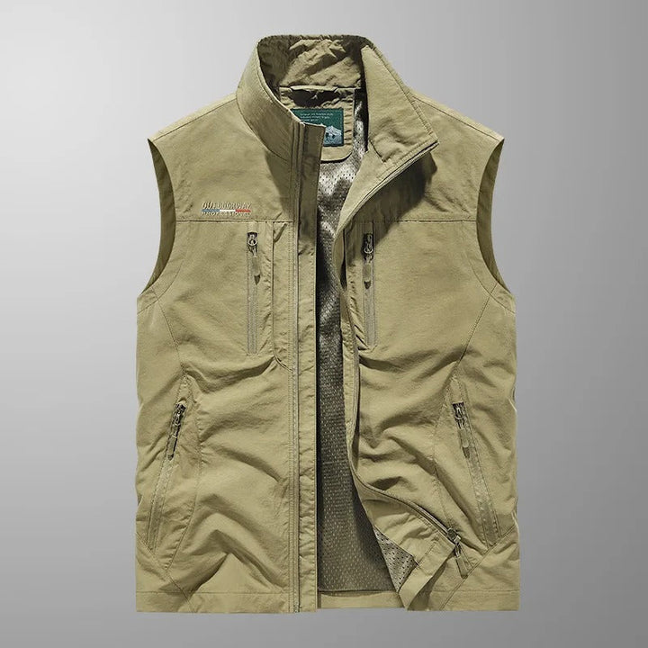 Men's Bodywarmer Zipper Stand Collar Outdoor Vest