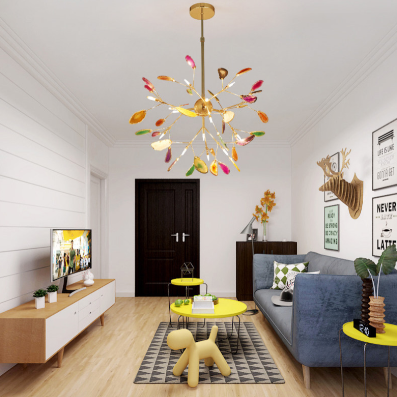 Aria Agate Creative Colorful Chandelier Bedroom/Living Room