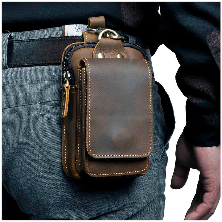 HideTrail Genuine Leather Waist Pack Belt Bag for Everyday Carry