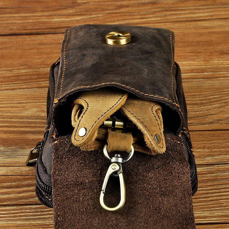 HideTrail Genuine Leather Waist Pack Belt Bag for Everyday Carry