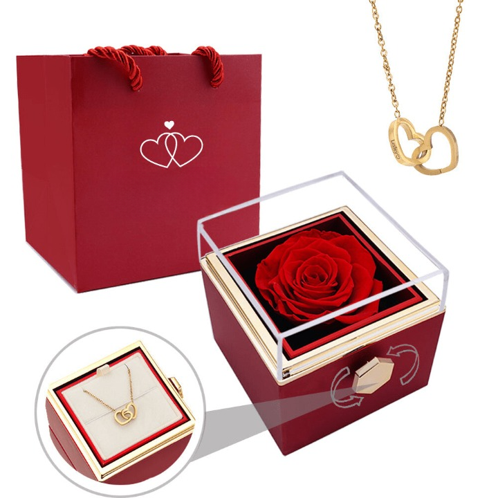 Eternal Rose Box - Personalized Necklace